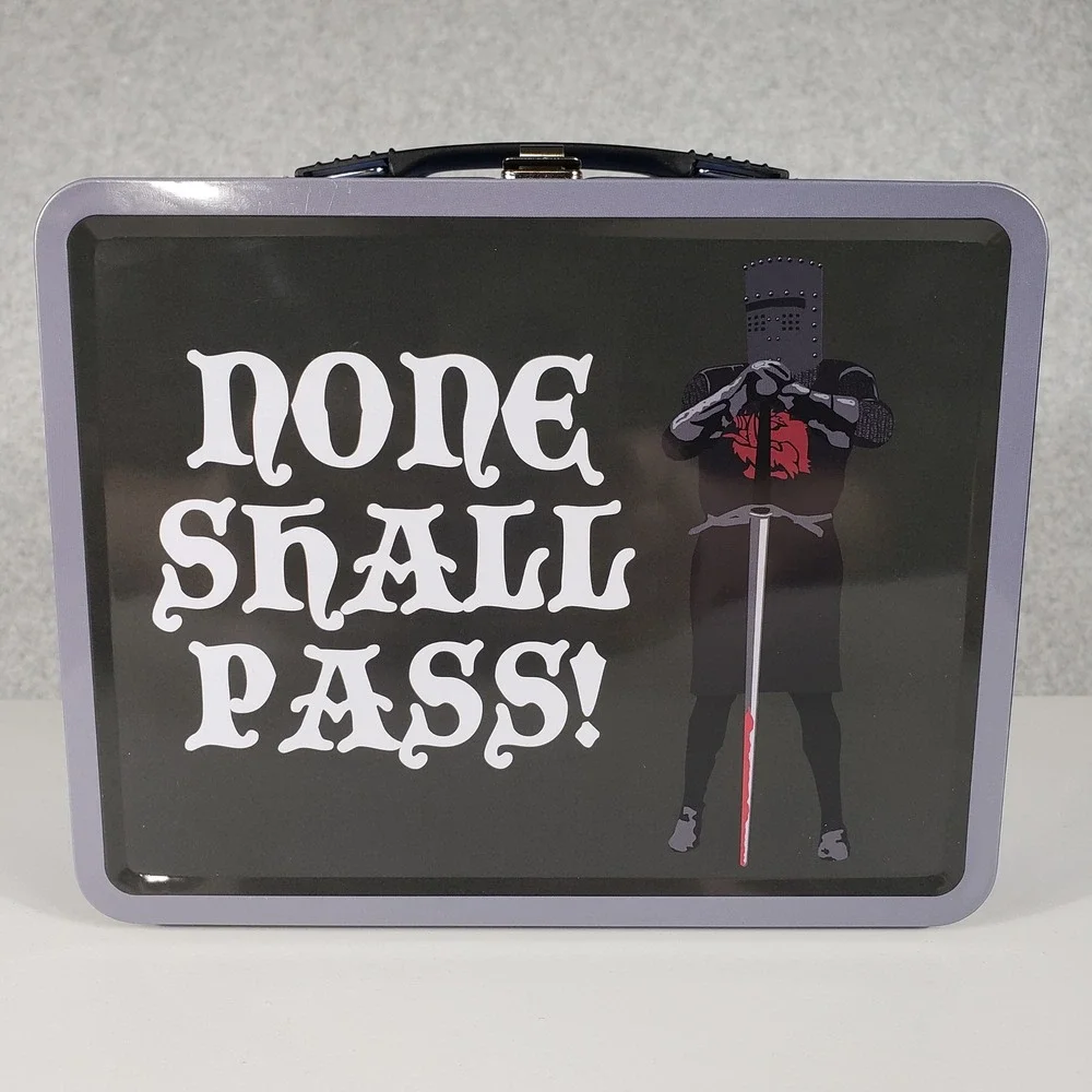 Monty Python and the Holy Grail Tin Lunch Box None Shall Pass Black Knight Metal